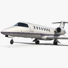 3D Business Jet Bombardier Learjet 45